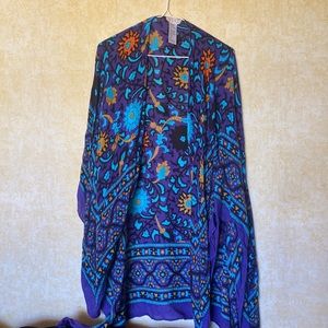 Free People Multicolor Floral Kimono
